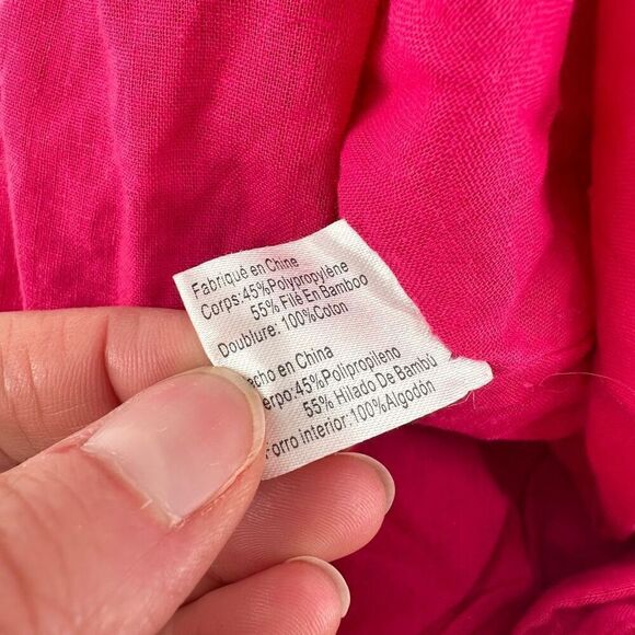 The Sak Women's Beaded Wrapped Handle knit Crochet Hobo Shoulder Bag Pink Small - Picture 11 of 12